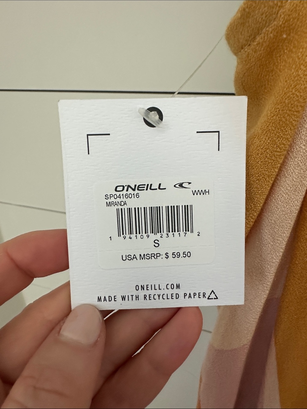 O'Neill Mustard, Pink and Cream Colorblock Maxi Dress NWT - Picture 7 of 7